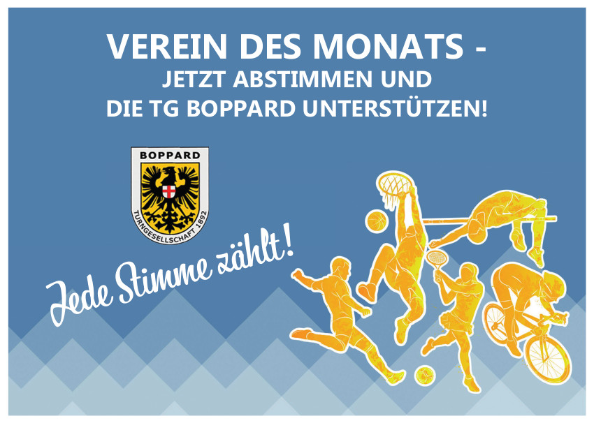 VEREIN DES MONATS - täglich bis 31.10. abstimmen und die TG Boppard unterstützen!